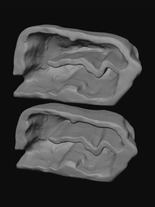 3D model for Worm Burrow in Stone