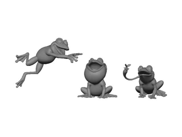 3D model for A Frolic of Frogs