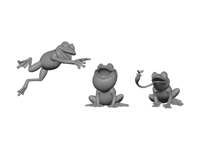 3D model for A Frolic of Frogs