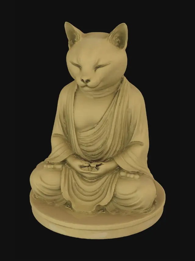 3D model for Zen Cat Statue