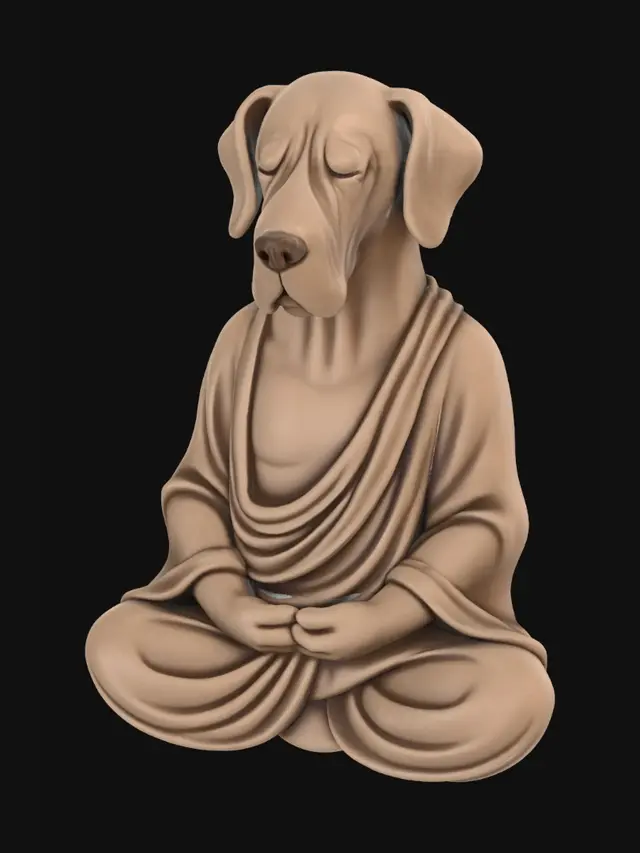 3D model for Meditative Canine Statue