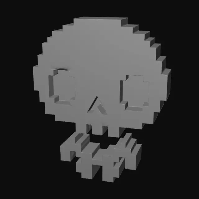 3D model for Tearful Pixel Skull