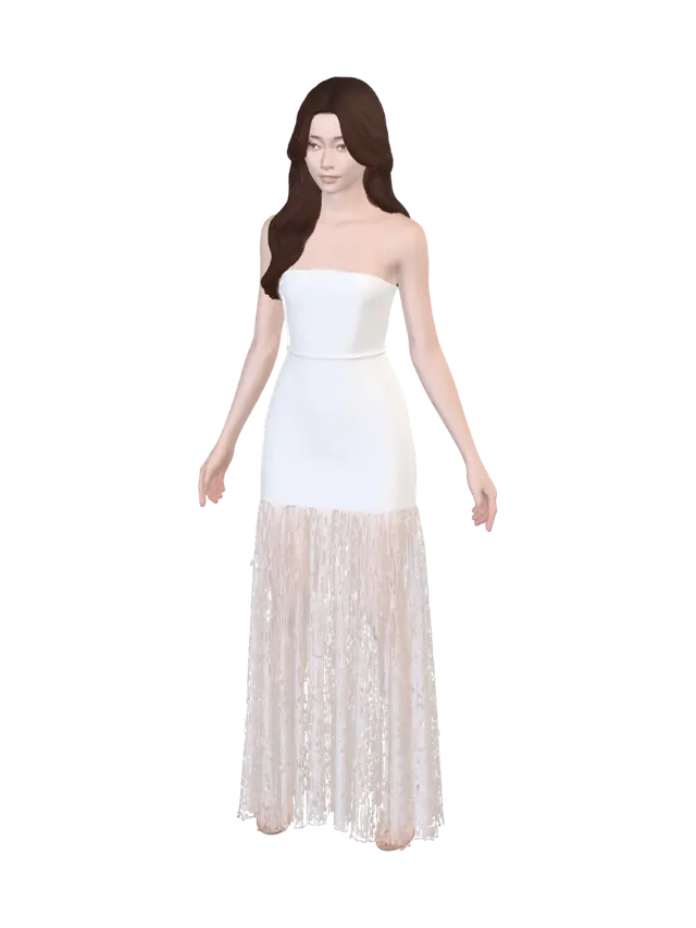 3D model for Ivory Dream Dress