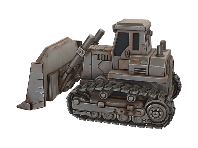 3D model for Rusty Bulldozer