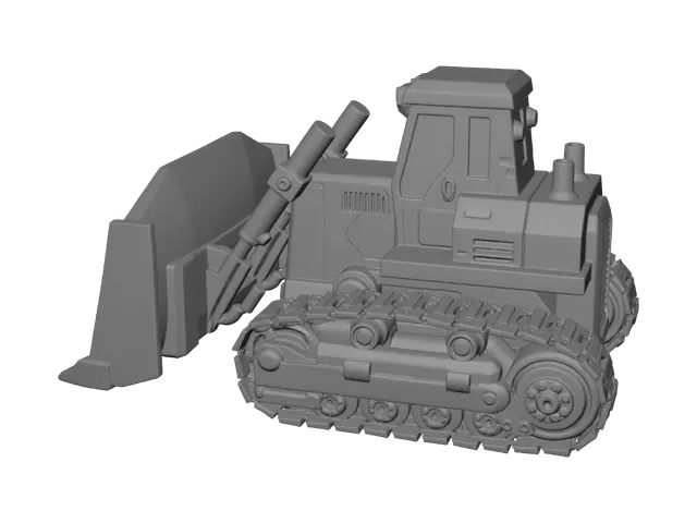 3D model for Rusty Bulldozer
