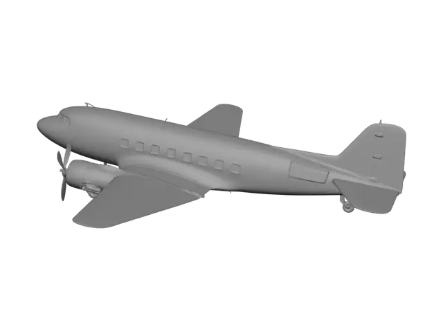 3D model for DC-3 in Flight