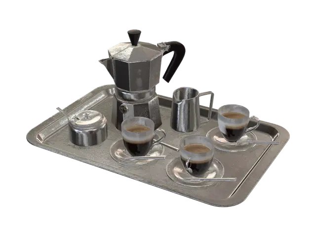 3D model for Silvery Espresso Service