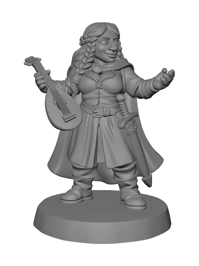 3D model for Lyra the Lute Bard