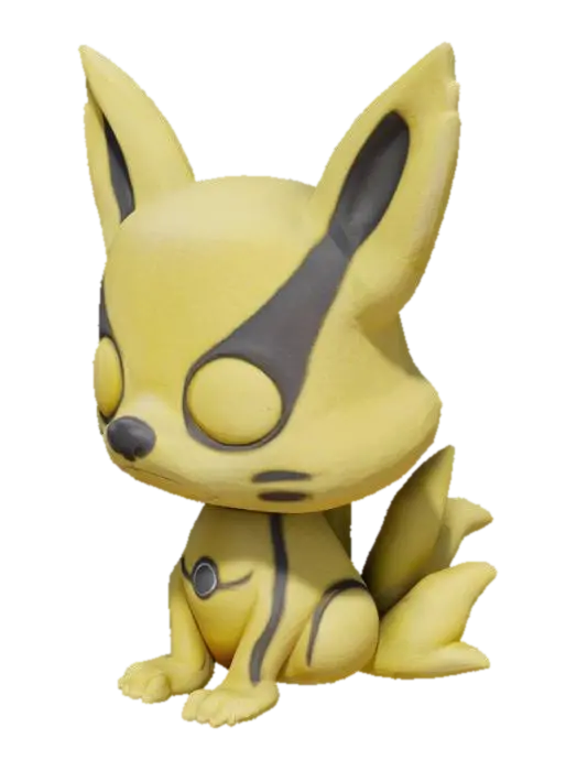 Kurama - Kyuubi 3D model, vytvořený pomocí AI