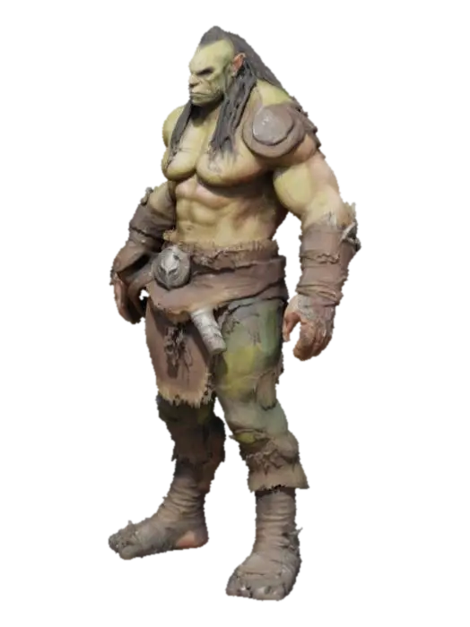 Orc Warrior - Warriors 3D model, vytvořený pomocí AI