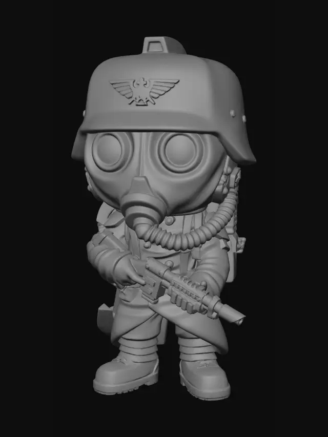 3D model for Gas Masked Soldier