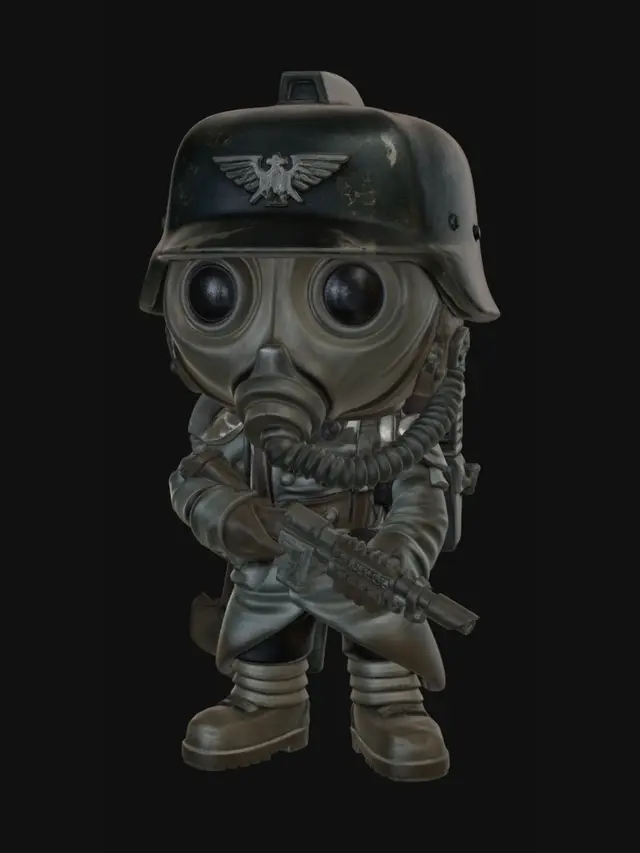 3D model for Gas Masked Soldier