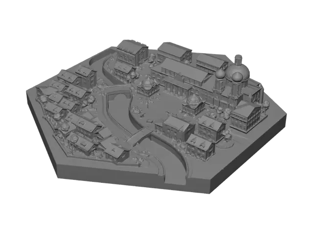 3D model for Canal Town Diorama