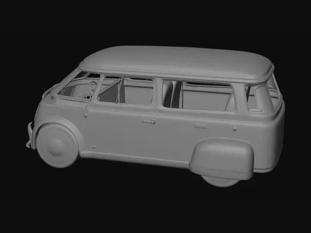 3D model for Pastel Two-Tone VW Bus