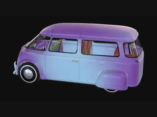3D model for Pastel Two-Tone VW Bus