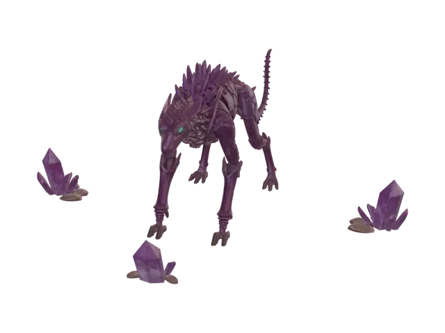 3D model for Crystal Wyrm in the Pink Dunes