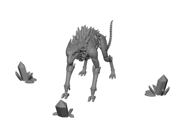 3D model for Crystal Wyrm in the Pink Dunes