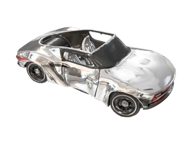 Silver Roadster - Rim 3D model, AI generated