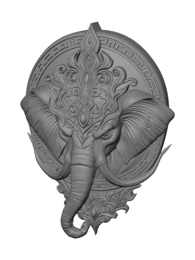 3D model for Elephant Mandala