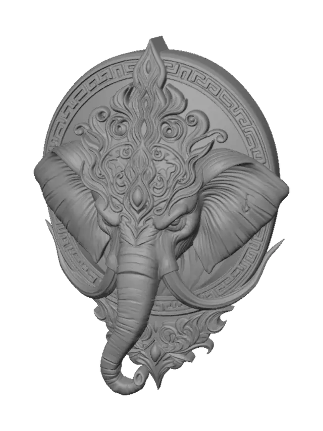 3D model for Elephant Mandala