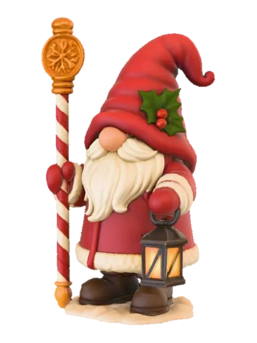 Christmas Guardian Gnome, #Christmas2025# - Santahat 3D model, vytvořený pomocí AI