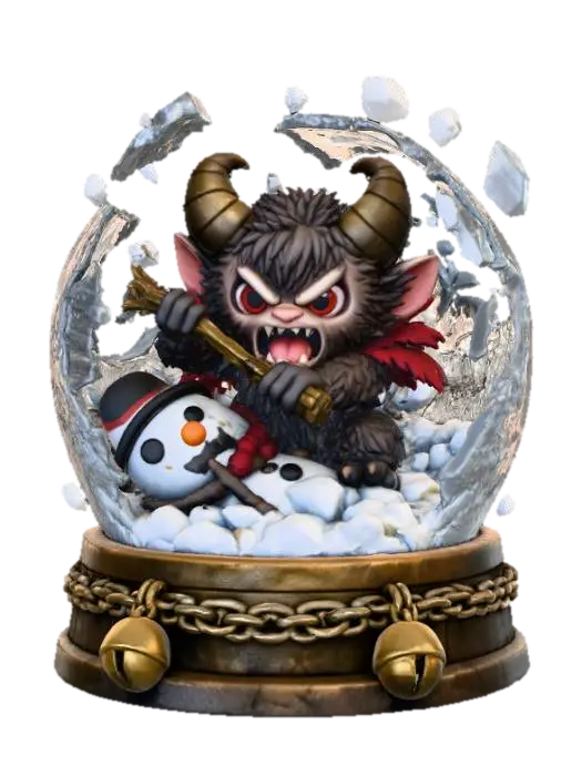Krampus Unleashed, #Christmas2025# 3D model, vytvořený pomocí AI