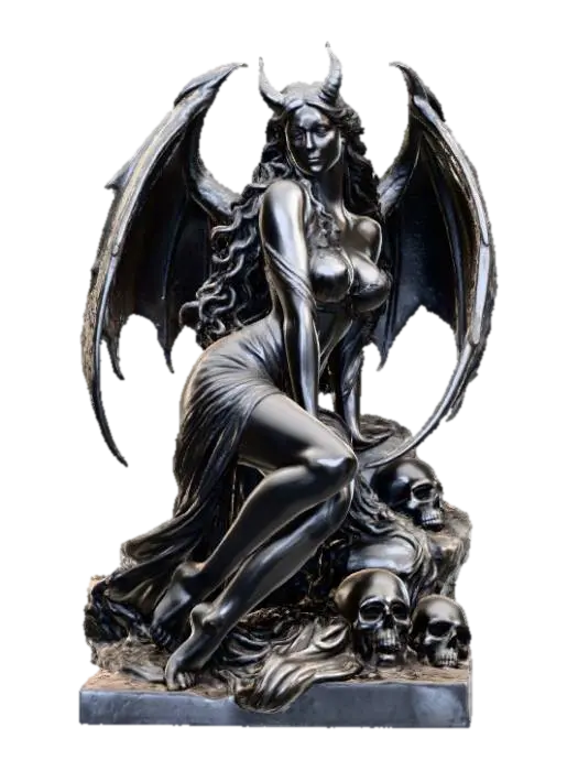 Ebon Enchantress - Succubus 3D model, vytvořený pomocí AI