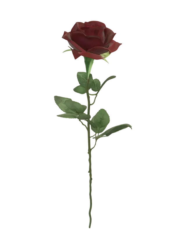 Crimson Rose - Painted 3D model, AI generated