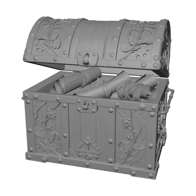 3D model for Ornate Scroll Chest