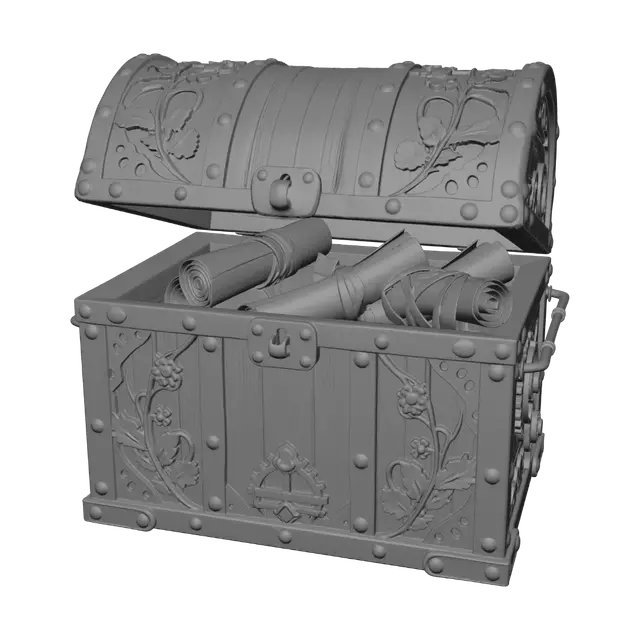 3D model for Ornate Scroll Chest