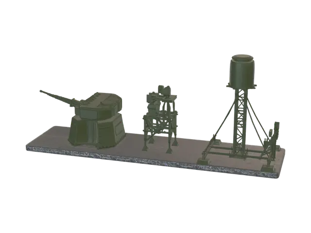 3D model for Miniature Armory on a Silver Platform