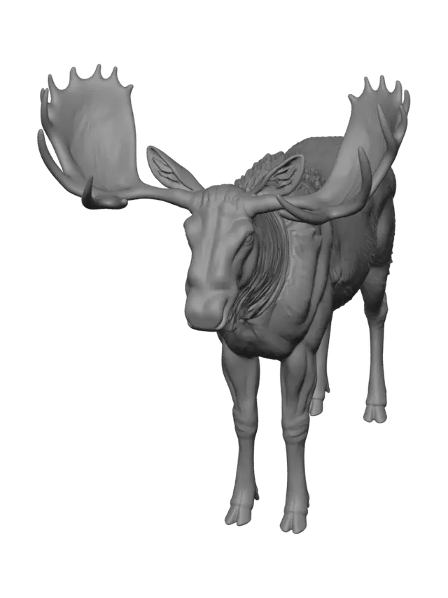 3D model for Monochrome Moose
