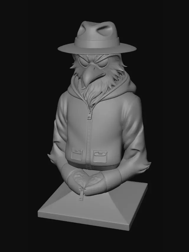 3D model for Blue-Eyed Raven