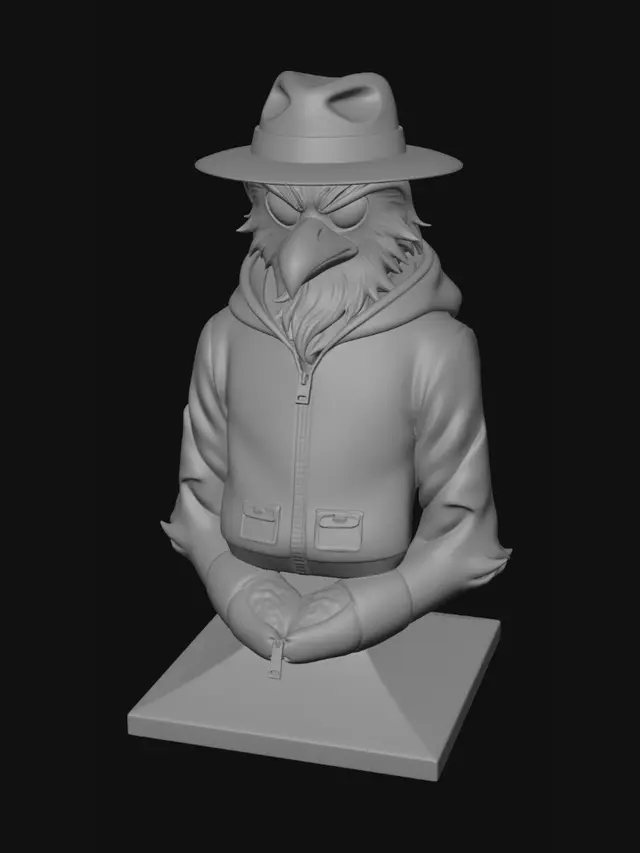 3D model for Blue-Eyed Raven