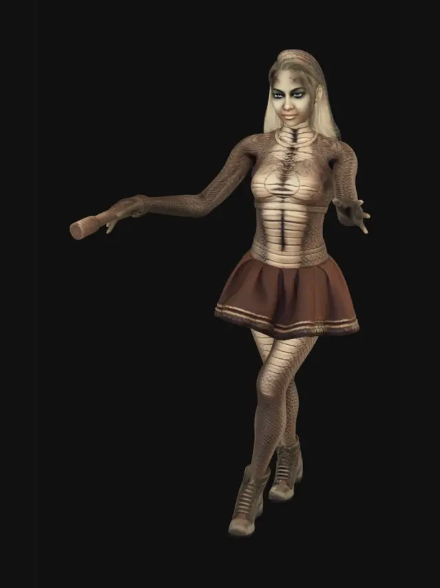 3D model for snakes axe throwing and fire juggling