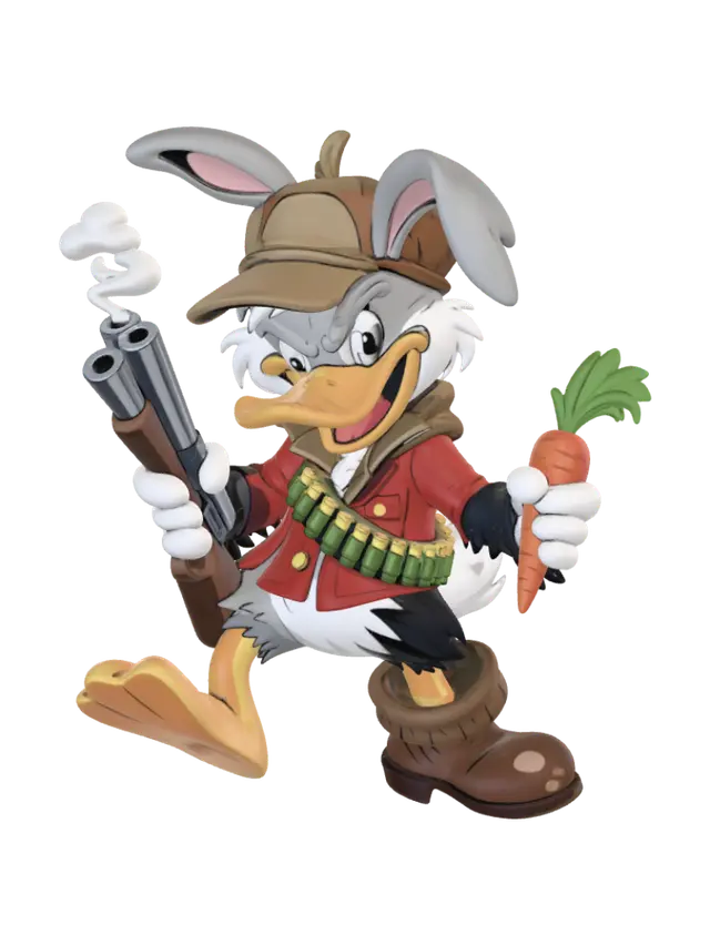 Carrot Crusader 3D model, vytvořený pomocí AI