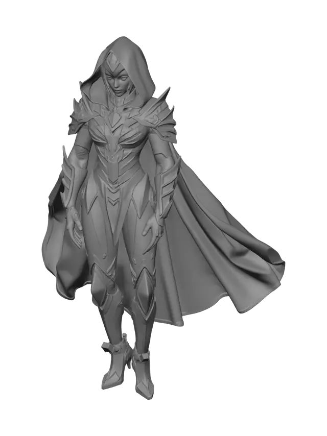 3D model for create a badass character from a dystopian world as a chess piece must be a queen