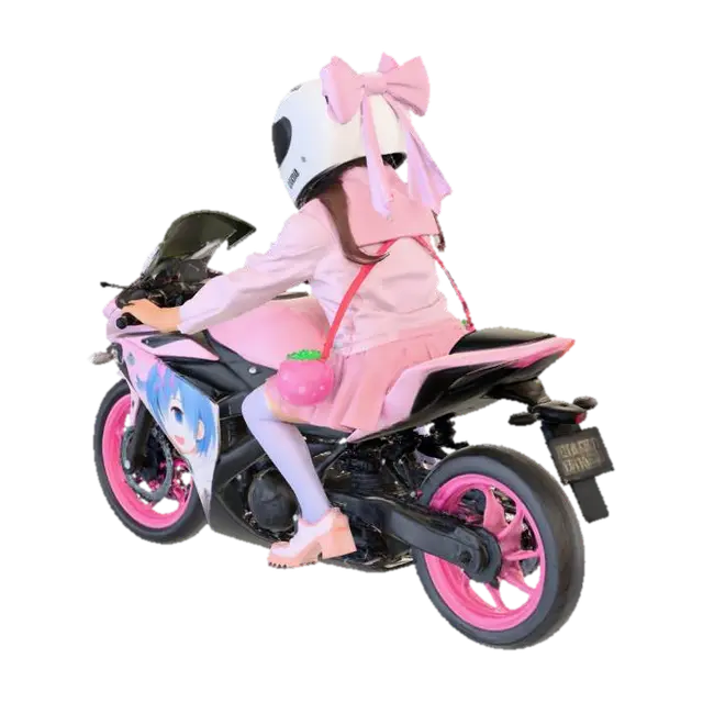 Anime Biker Style - Faction 3D model, vytvořený pomocí AI