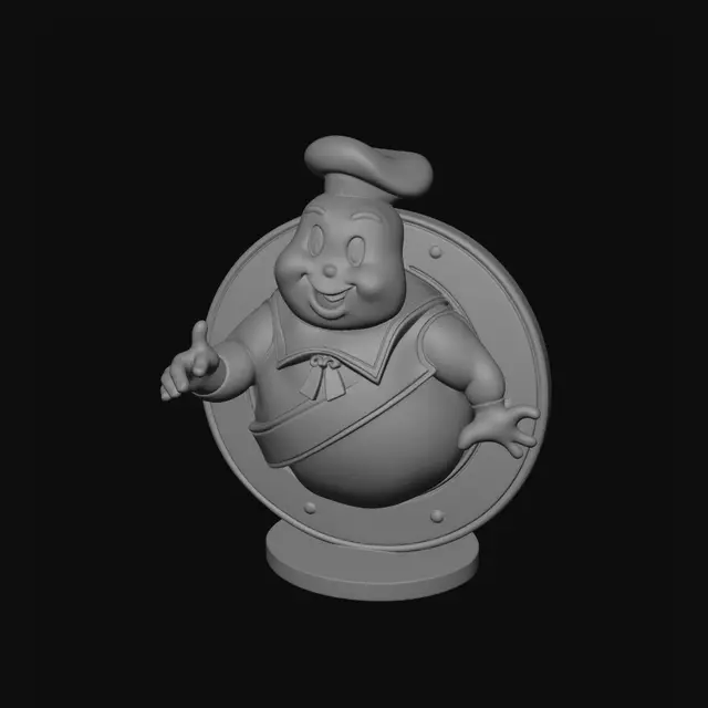 3D model for ghostbuster sign with stay puft