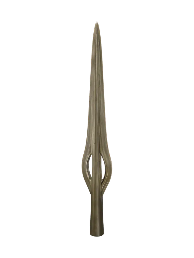 Low-Poly Spearhead - Lowpolyart 3D model, vytvořený pomocí AI