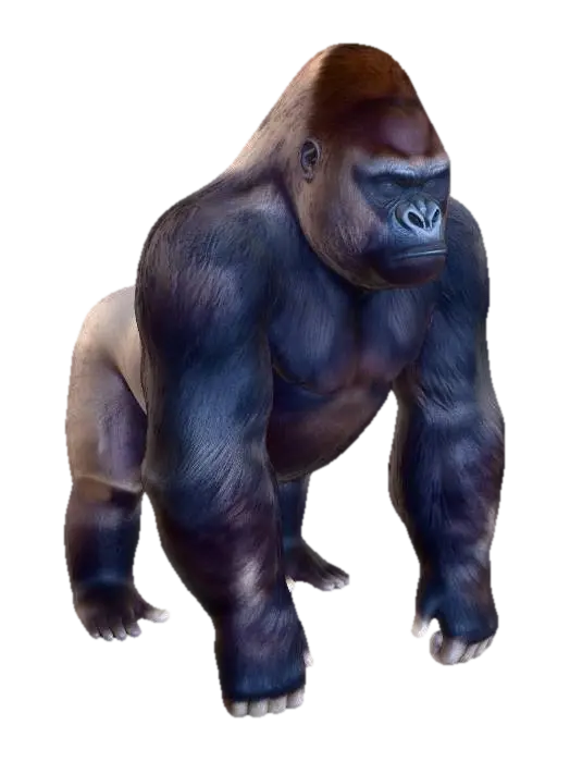 Gorilla 3D model, vytvořený pomocí AI