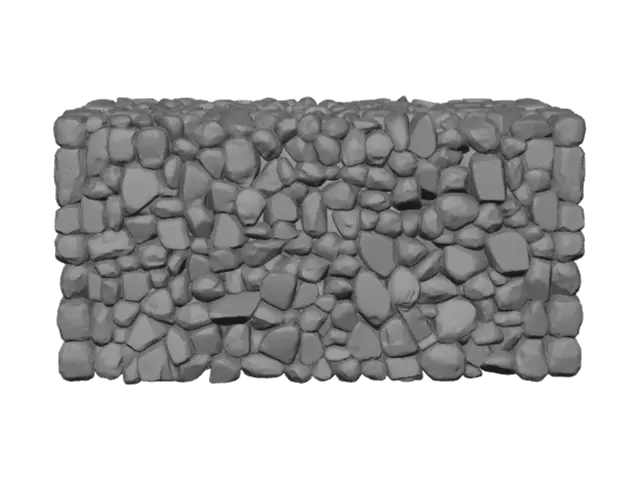 3D model for Visual Characteristics
Subject Matter: The image displays a tightly packed arrangement of irregular, roughly cut stones, resembling traditional rubble masonry or a dry stone wall.

Color Palette: The texture features a warm, earthy color scheme. It is dominated by varying shades of beige, tan, ochre, light brown, and subtle hints of terracotta or rust.

Art Style: True to its filename, the texture exhibits a slightly painterly, "watercolor" aesthetic. Instead of hyper-realistic, high-frequency photographic details, the stones have soft gradients, subtle washes of color, and slightly stylized edges that give it an illustrated or hand-painted feel.

Lighting and Shading: The lighting is relatively flat and uniform across the entire image. There are no harsh directional shadows cast from one