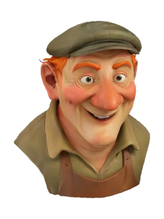 Happy Artisan 3D model, vytvořený pomocí AI