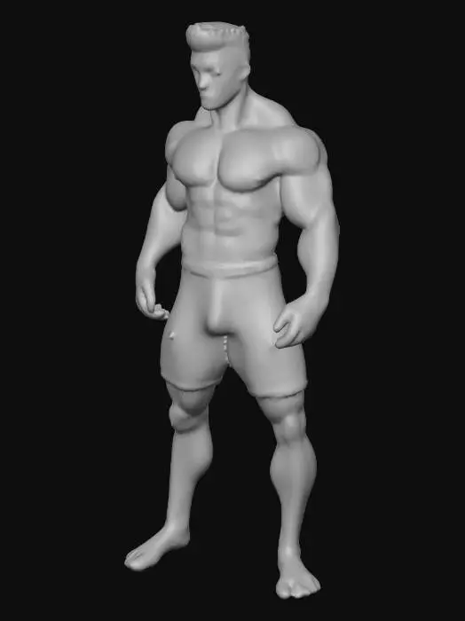 3D model for dancer male stripper buffed