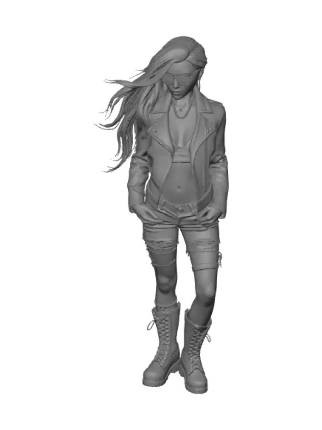 3D model for biker chick