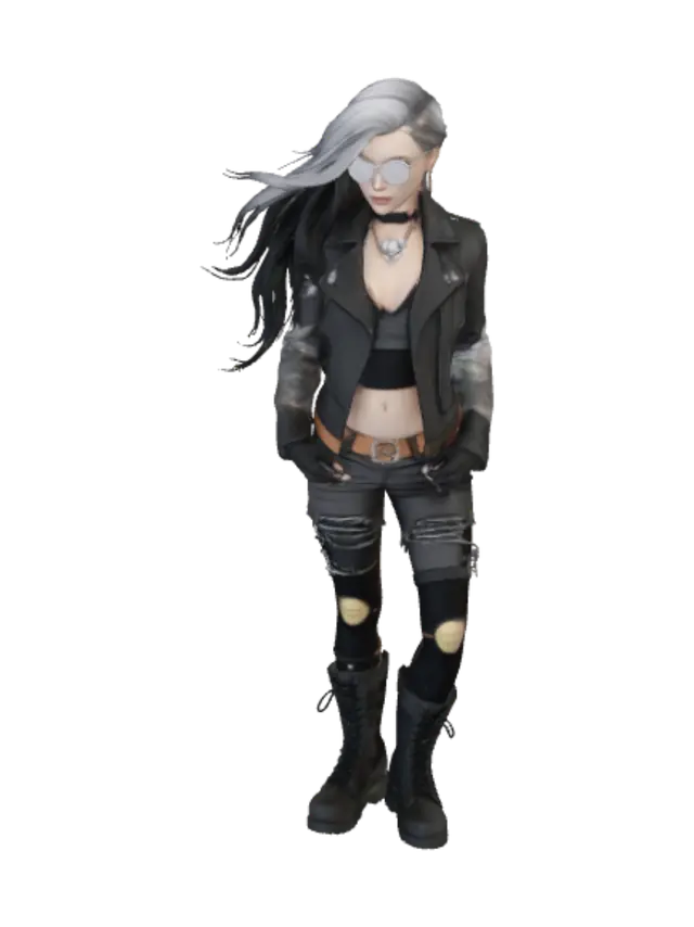 3D model for biker chick
