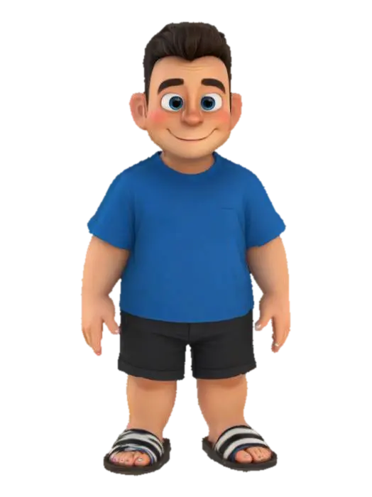 3D model for Happy Cartoon Kid