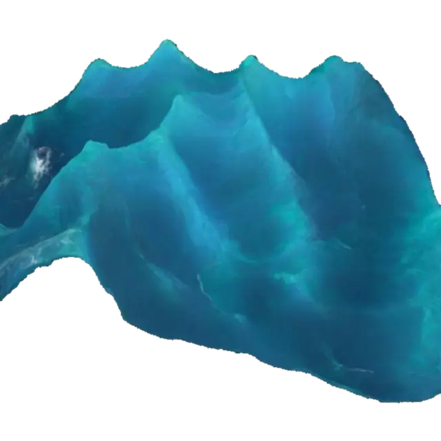 Water ocean - Coast 3D model, vytvořený pomocí AI