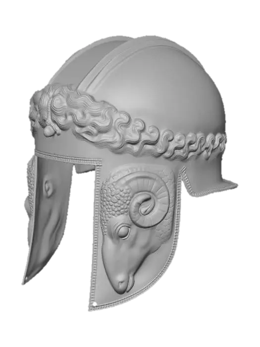 3D model for casco ilirio con carnero