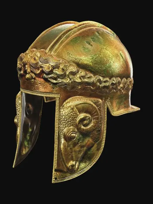 3D model for casco ilirio con carnero
